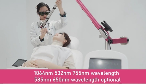 피코 레이저 기계 532nm 1064nm 755nm Q 스위치 Nd YAG 레이저 장비