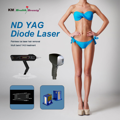 2 in 1 레이저 다이오드 기계 휴대 및 고정 문신 제거 810nm 808nm Q-Switched ND Yag 다이오드 레이저 810nm