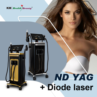 2 in 1 레이저 다이오드 기계 휴대 및 고정 문신 제거 810nm 808nm Q-Switched ND Yag 다이오드 레이저 810nm