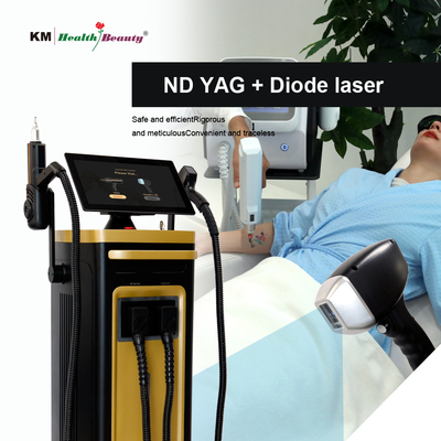 2 in 1 레이저 다이오드 기계 휴대 및 고정 문신 제거 810nm 808nm Q-Switched ND Yag 다이오드 레이저 810nm